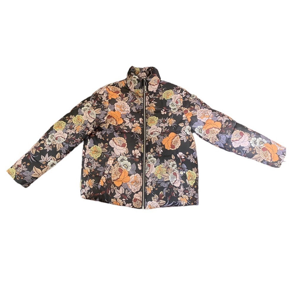 Who What Wear Floral Puffer Jacket